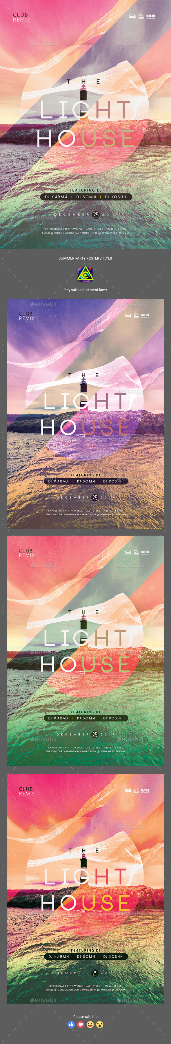 The Light House Summer Poster / Flyer - Clubs & Parties Events