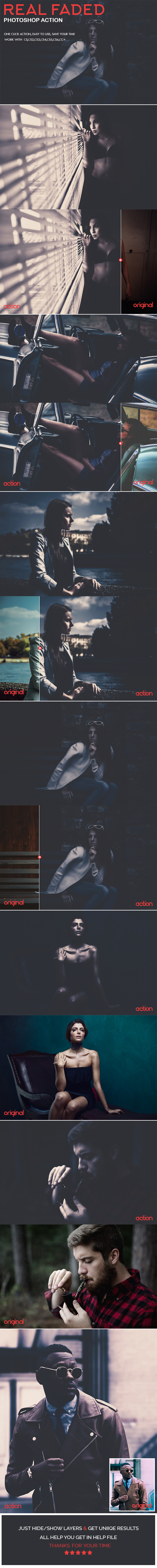 Real Faded Photoshop Action - Actions Photoshop