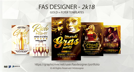 Gold Flyer Template