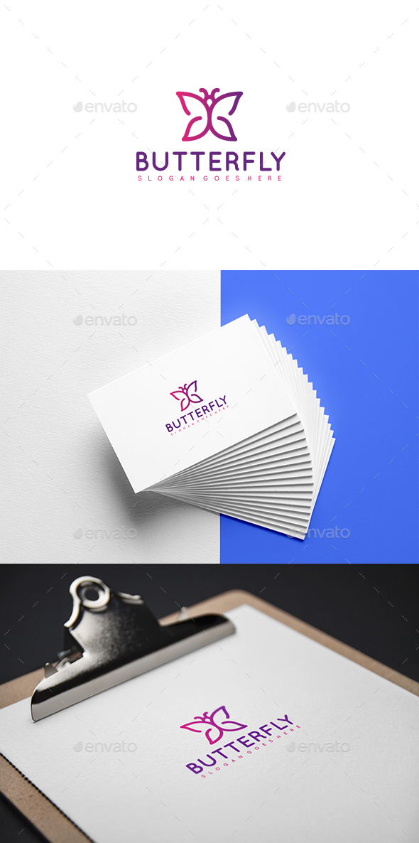 Abstract Butterfly Logo - Animals Logo Templates