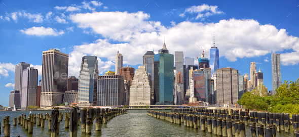 Lower Manhattan Skyline Panorama Stock Photo By Dibrova Photodune