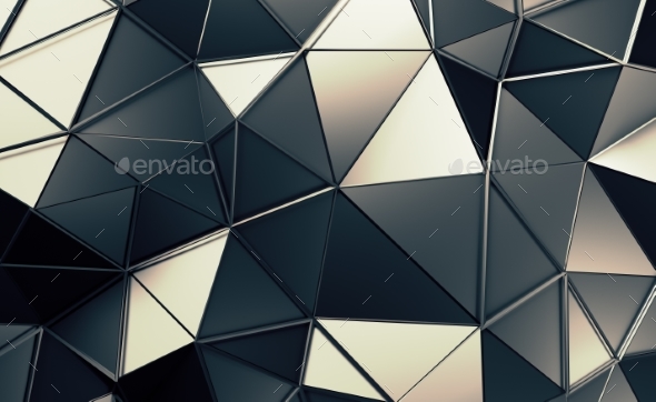 Abstract 3D Rendering of Polygonal Background. - Backgrounds Graphics