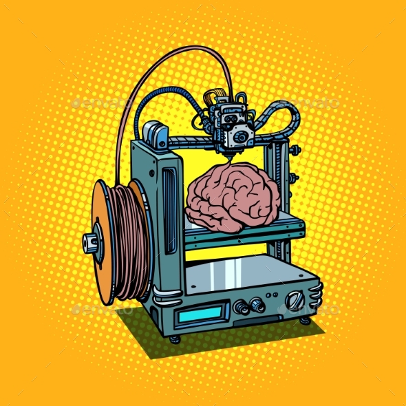 Brain Biotechnology Medicine Printing Human Organs - Health/Medicine Conceptual