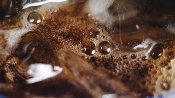 Bubbles of Cola in Ice