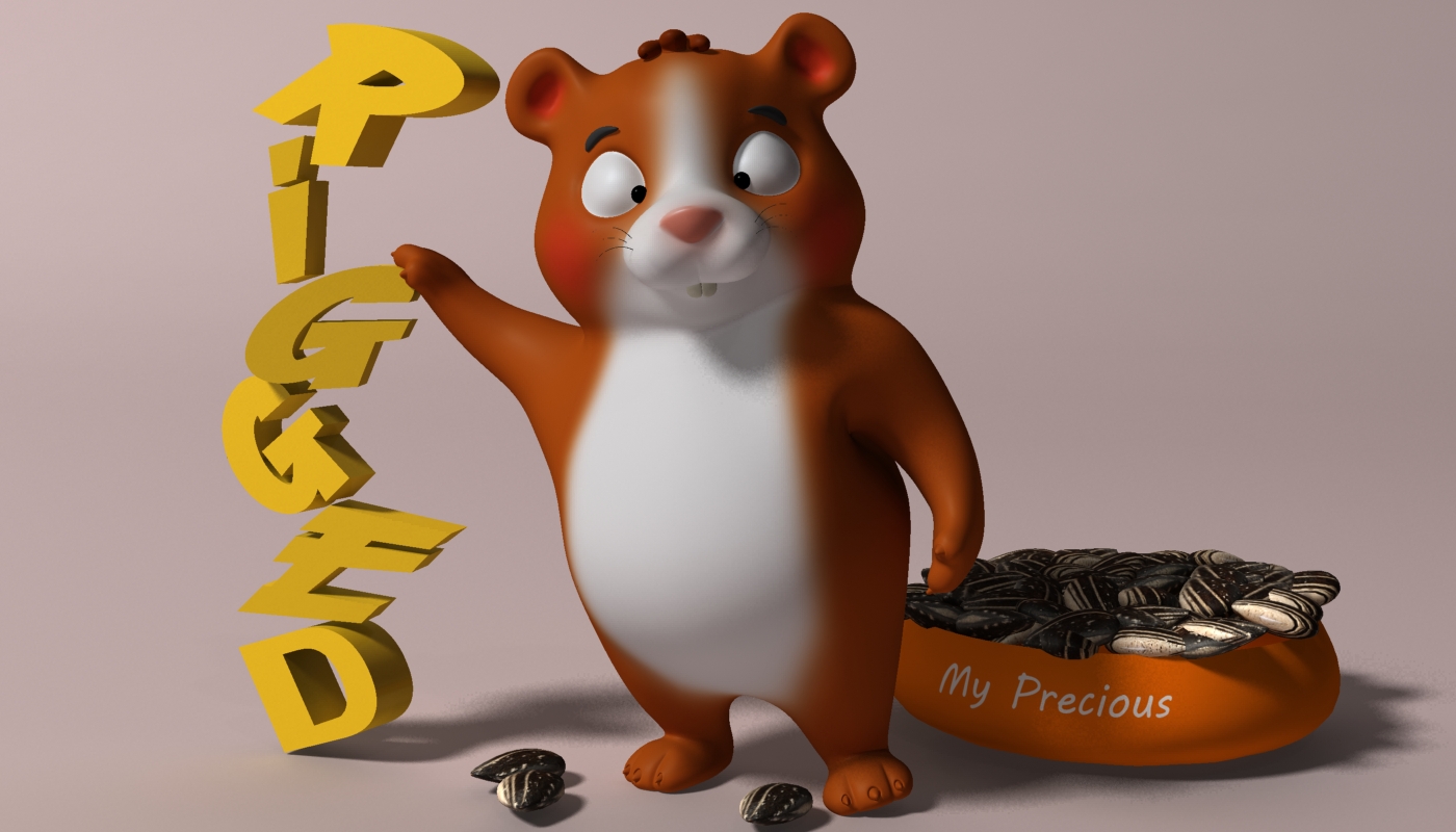 Cartoon hamster RIGGED by supercigale | 3DOcean
