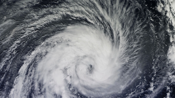 The Hurricane Over the Ocean, Satellite View, Motion Graphics | VideoHive