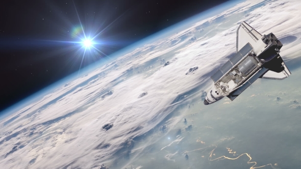 The Space Shuttle Above the Earth, Motion Graphics | VideoHive