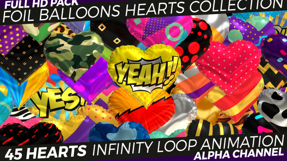 Foil Hearts - Balloons Collection