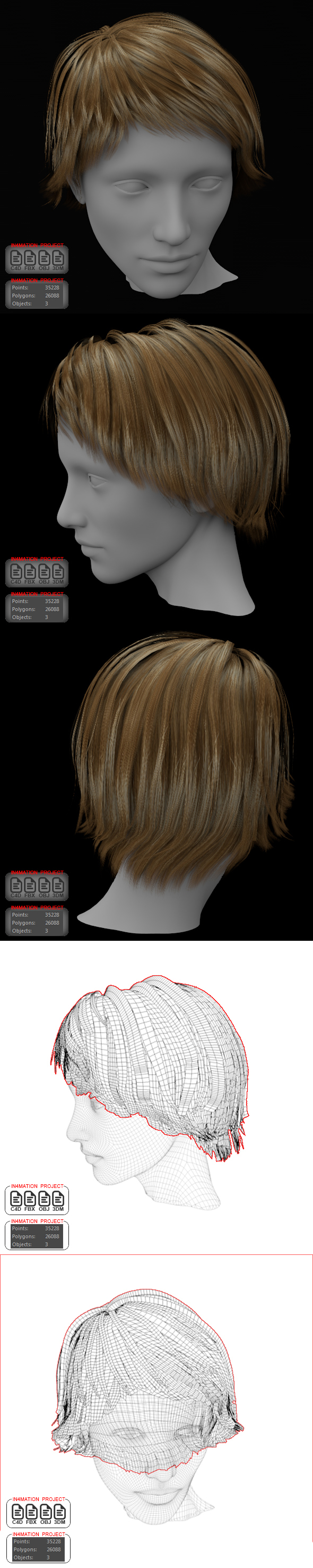 Short Hair Female - 3Docean 21359730