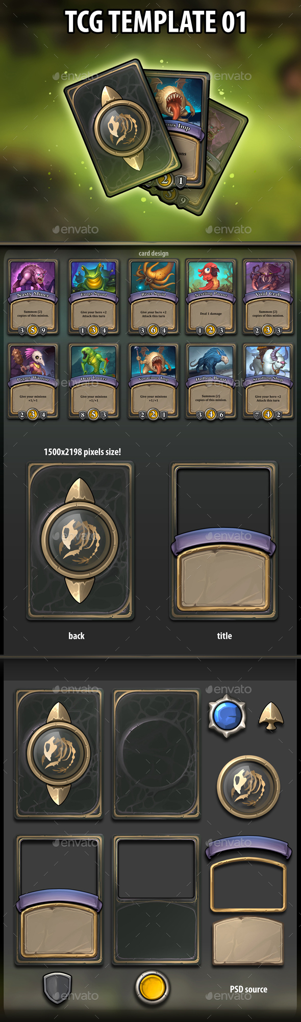 TCG Template 01 - User Interfaces Game Assets