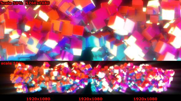 Spinning Cubes Multi Screen Loop