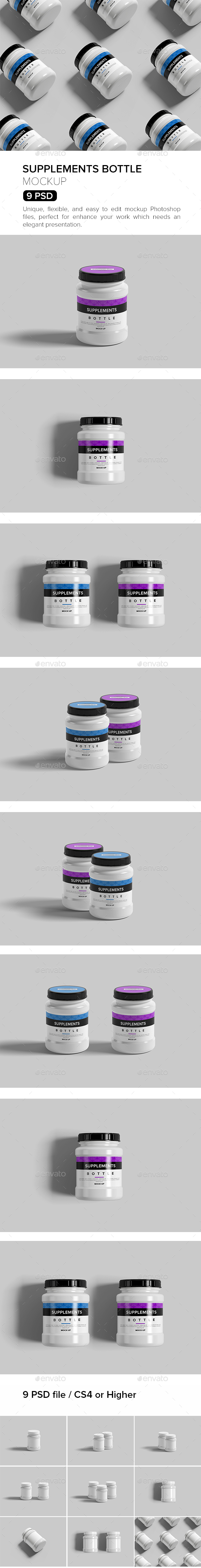 Supplements Bottle Mock-up - Miscellaneous Print