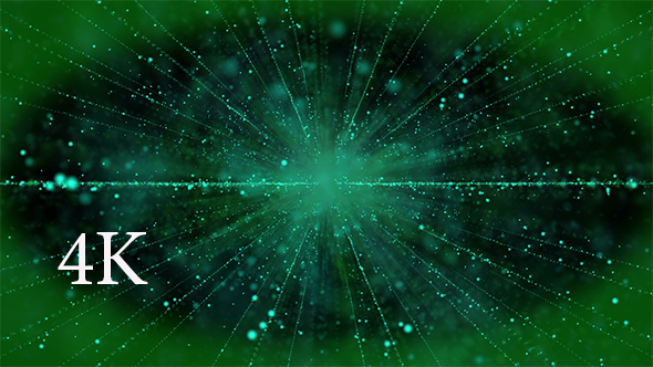 Green Cinematographic Particles 4K