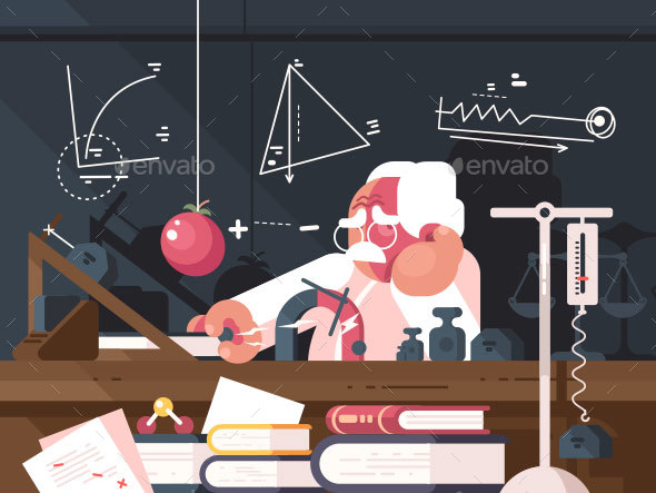 Scientist Physics Makes Tests - People Characters