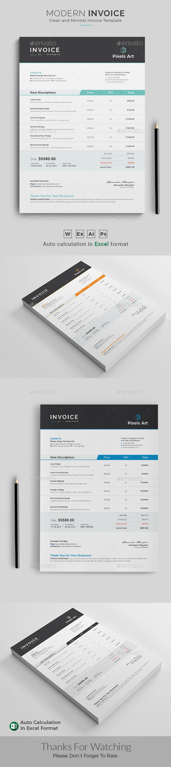 Invoice - Proposals & Invoices Stationery