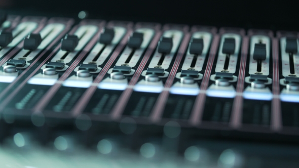 Music Studio Audio Mixer Digital Display Club Zone Sound Waves