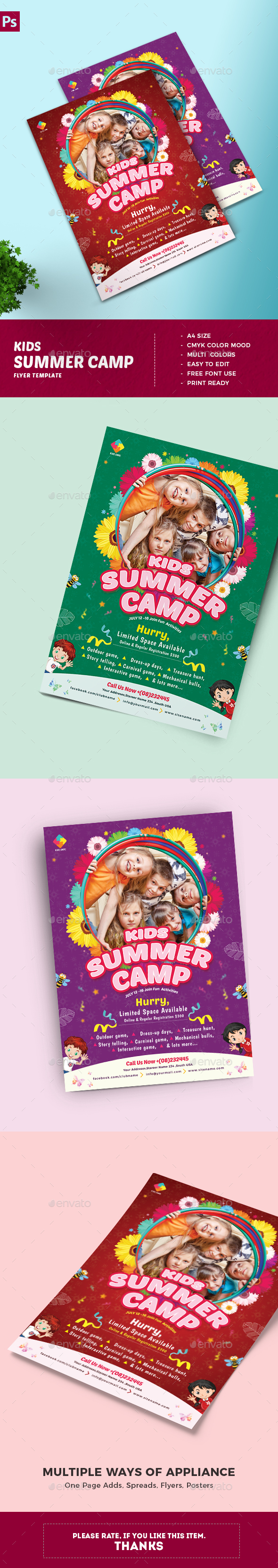 Kids Summer Camp Flyer - Corporate Flyers