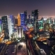 Skycreapers with Night Lights in Downtown of Doha in Qatar  - VideoHive Item for Sale