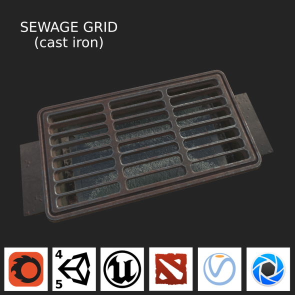 Sewage grate LOW - 3Docean 21363013