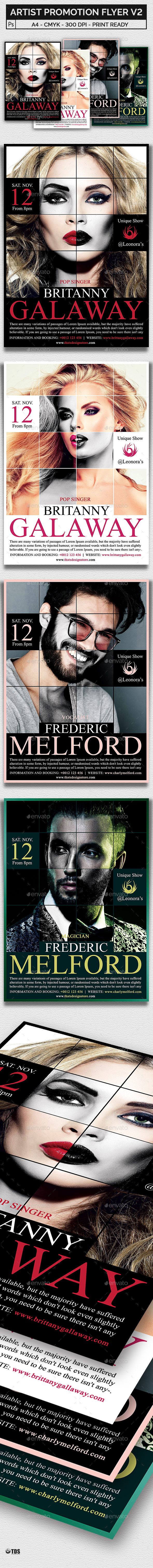 Artist Promotion Flyer Template V2 - Flyers Print Templates