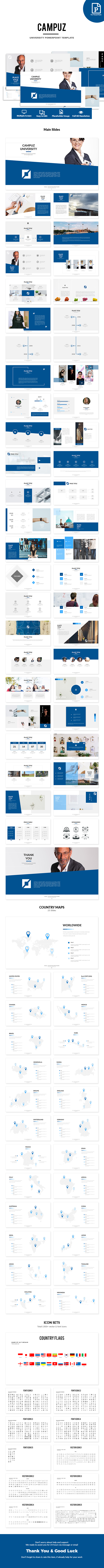 Campuz - University PowerPoint Template - Creative PowerPoint Templates