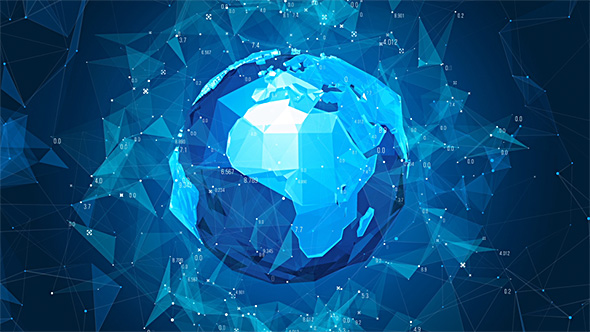 Global Data Network Abstract Background