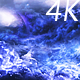 Flying Through Abstract Blue and Violet Clouds to Mysterious Planet and Big Star - VideoHive Item for Sale