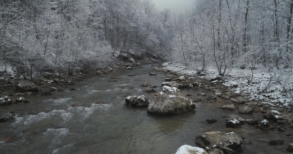 Winter Mountain River