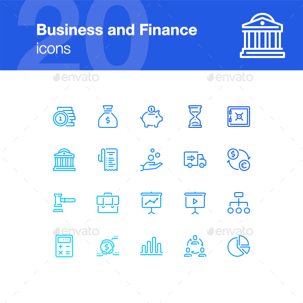 20 Business and Finance Icons - Business Icons