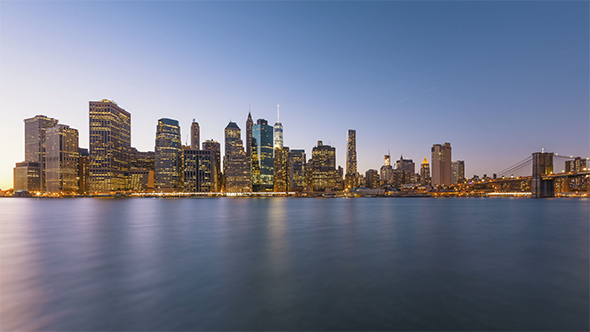 New York City, NY , USA - Day to Nigh Brooklyn Bridge alt