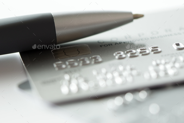 Silver credit card - Stock Photo - Images