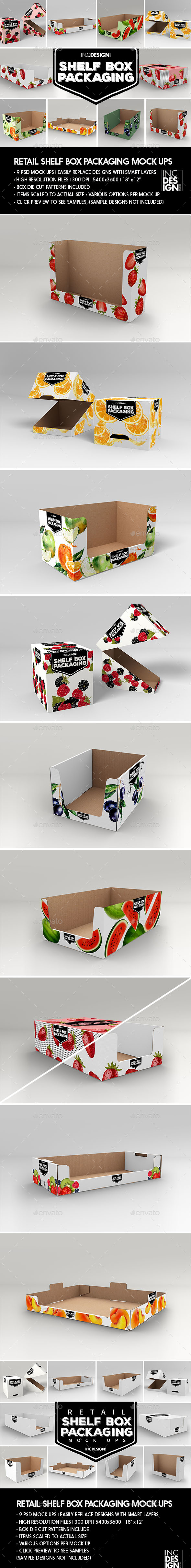 Retail Shelf Box Packaging MockUps - Food and Drink Packaging