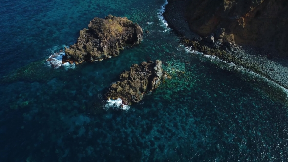 Flight Over Seashore at Tenerife