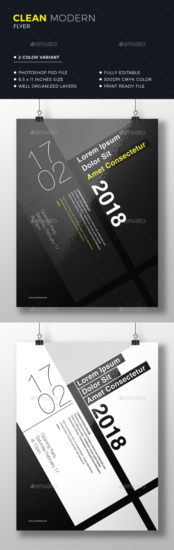 Clean Minimal Flyer - Events Flyers