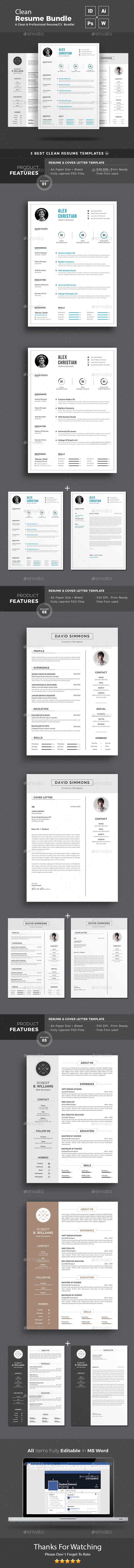 Resume Word Bundle - Resumes Stationery