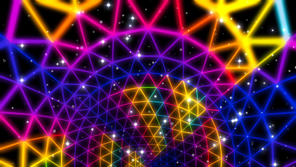 Flashing Neon Colorful Grid, Motion Graphics | VideoHive