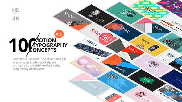 100 Motion Typography - VideoHive 21141394