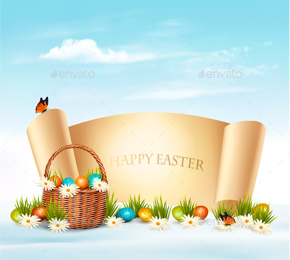 Happy Easter Background - Miscellaneous Seasons/Holidays