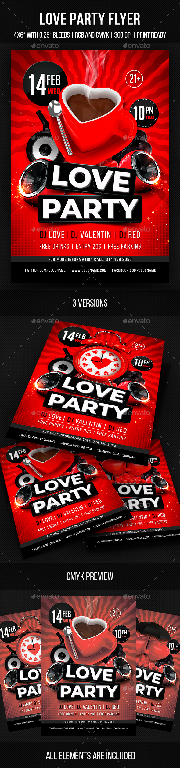 Love Party Flyer - Clubs & Parties Events