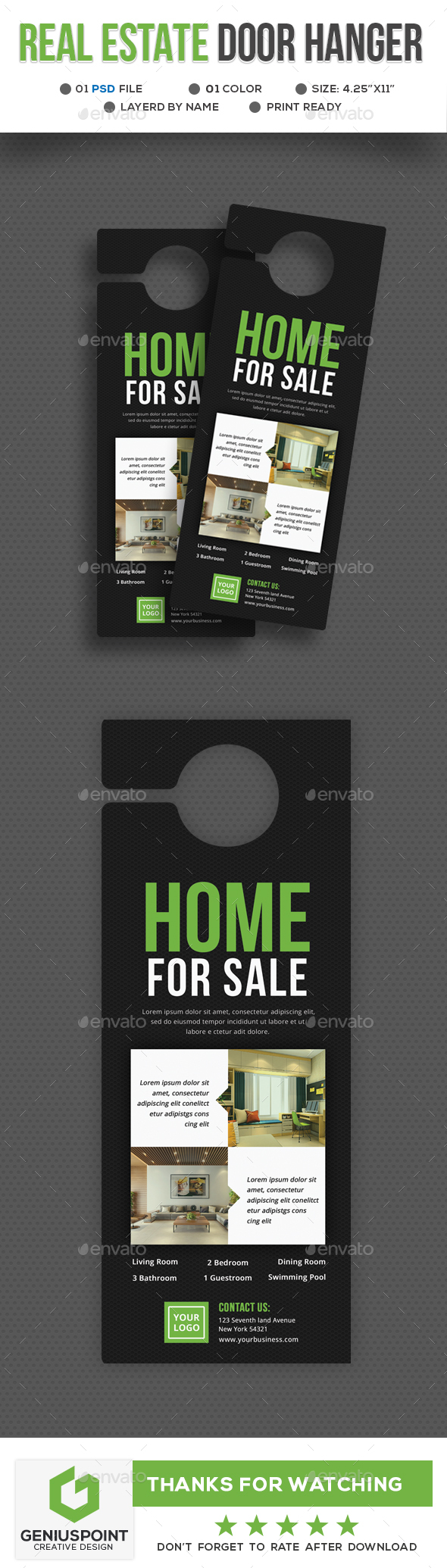 Real Estate Door Hanger - Miscellaneous Print Templates