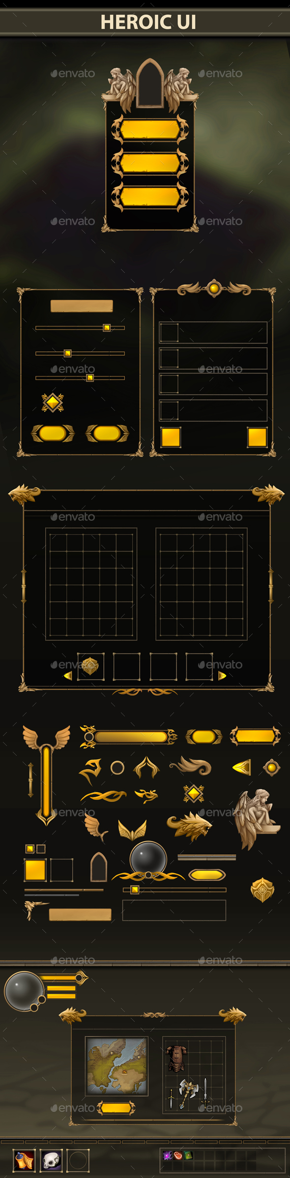 Heroic UI - User Interfaces Game Assets