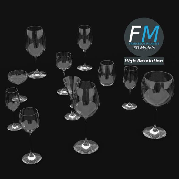 Wine Glasses - 3DOcean Item for Sale