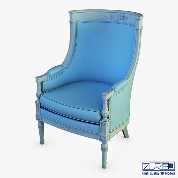 19th Century french bergere armchair - 3DOcean Item for Sale