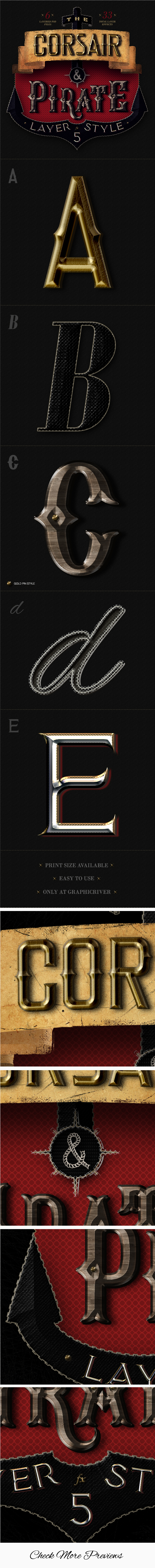 The Corsair and Pirate Photoshop Text Effect - Text Effects Actions