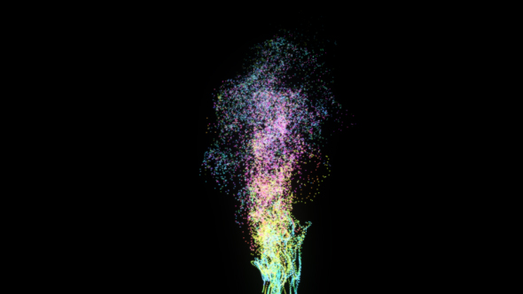 Rising Colorful Particles