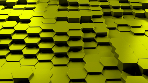 Yellow Hexagon Background Random Motion Loop, Motion Graphics | VideoHive