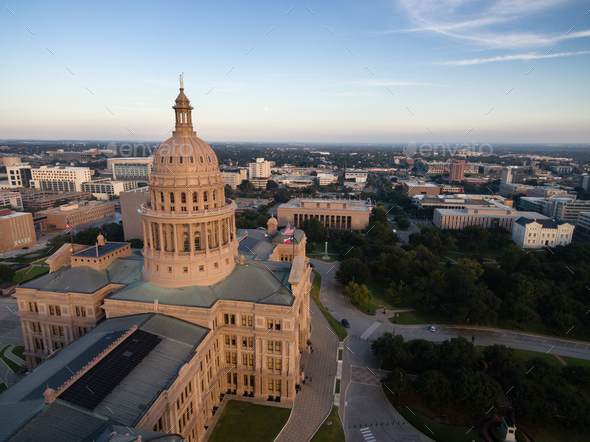 Capital Building Austin Texas Government Building Blue Skies Stock Photo by Christopher_Boswell