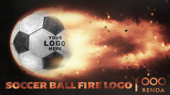 Soccer Ball Fire Logo