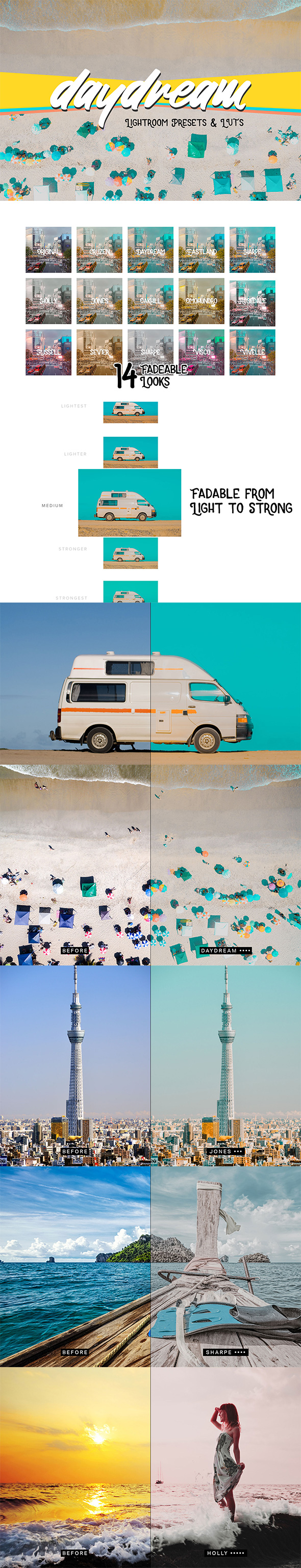 Daydream Lightroom Presets and LUTS - Landscape Lightroom Presets