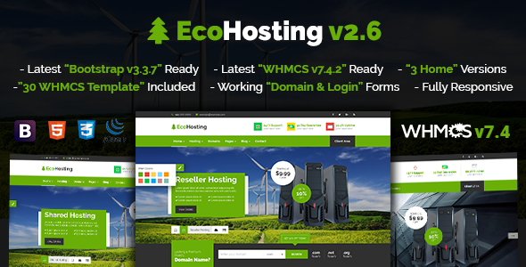 EcoHosting | Responsive HTML5 Hosting and WHMCS Template - Hosting Technology